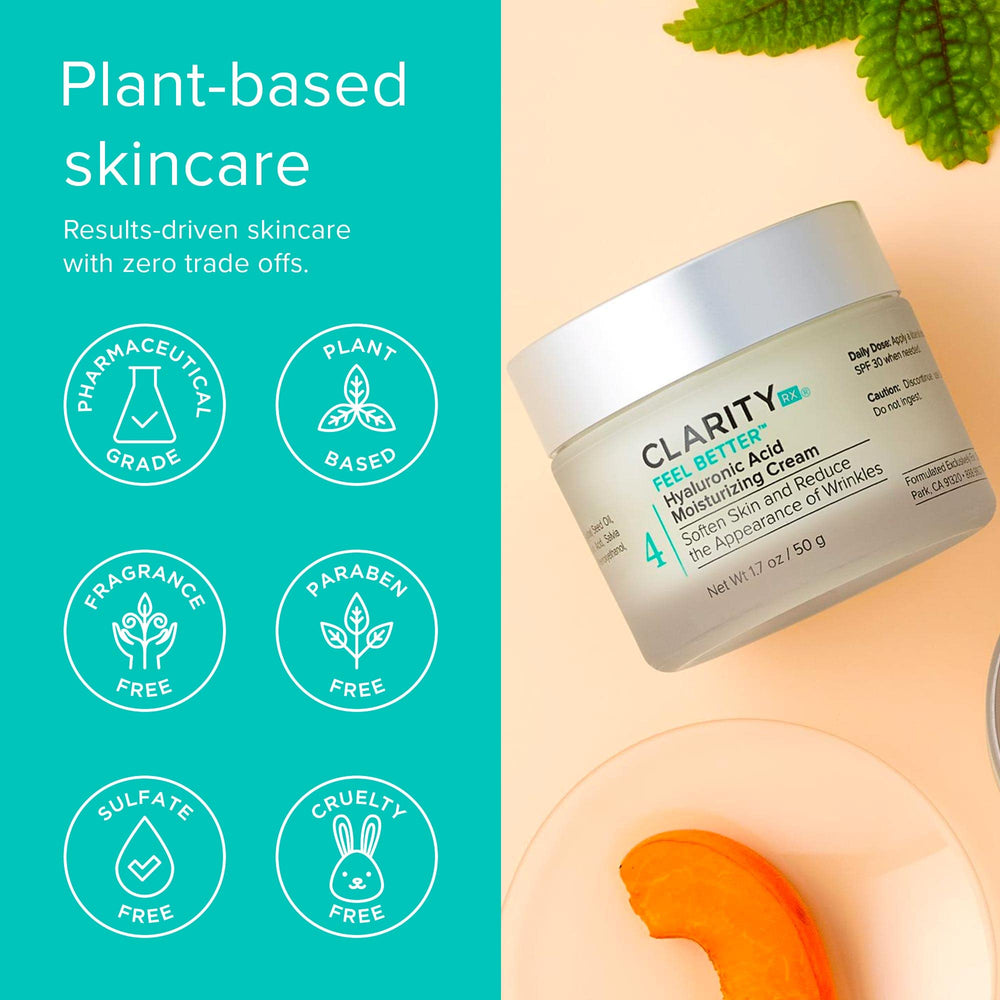 ClarityRx cream being applied to cheek showing smooth spread and quick absorption