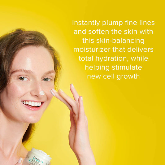 ClarityRx creamy texture close-up highlighting lightweight, fast-absorbing finish