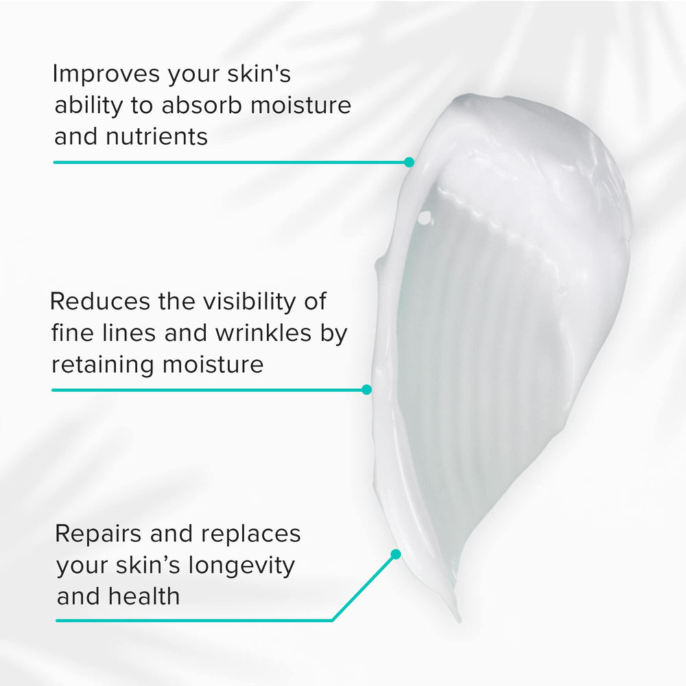 ClarityRx ingredients display with jojoba and hyaluronic acid suggesting natural hydration