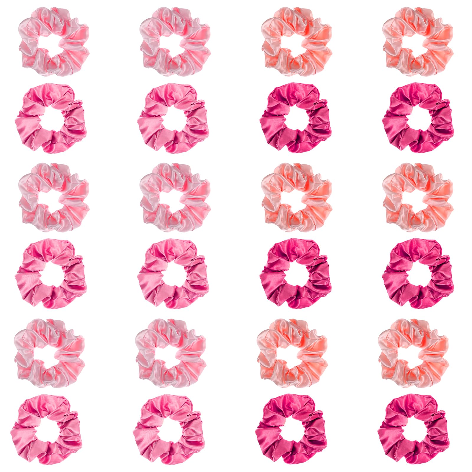 Classicseali front packaging showing 24 pink scrunchies and neat arrangement for gifting