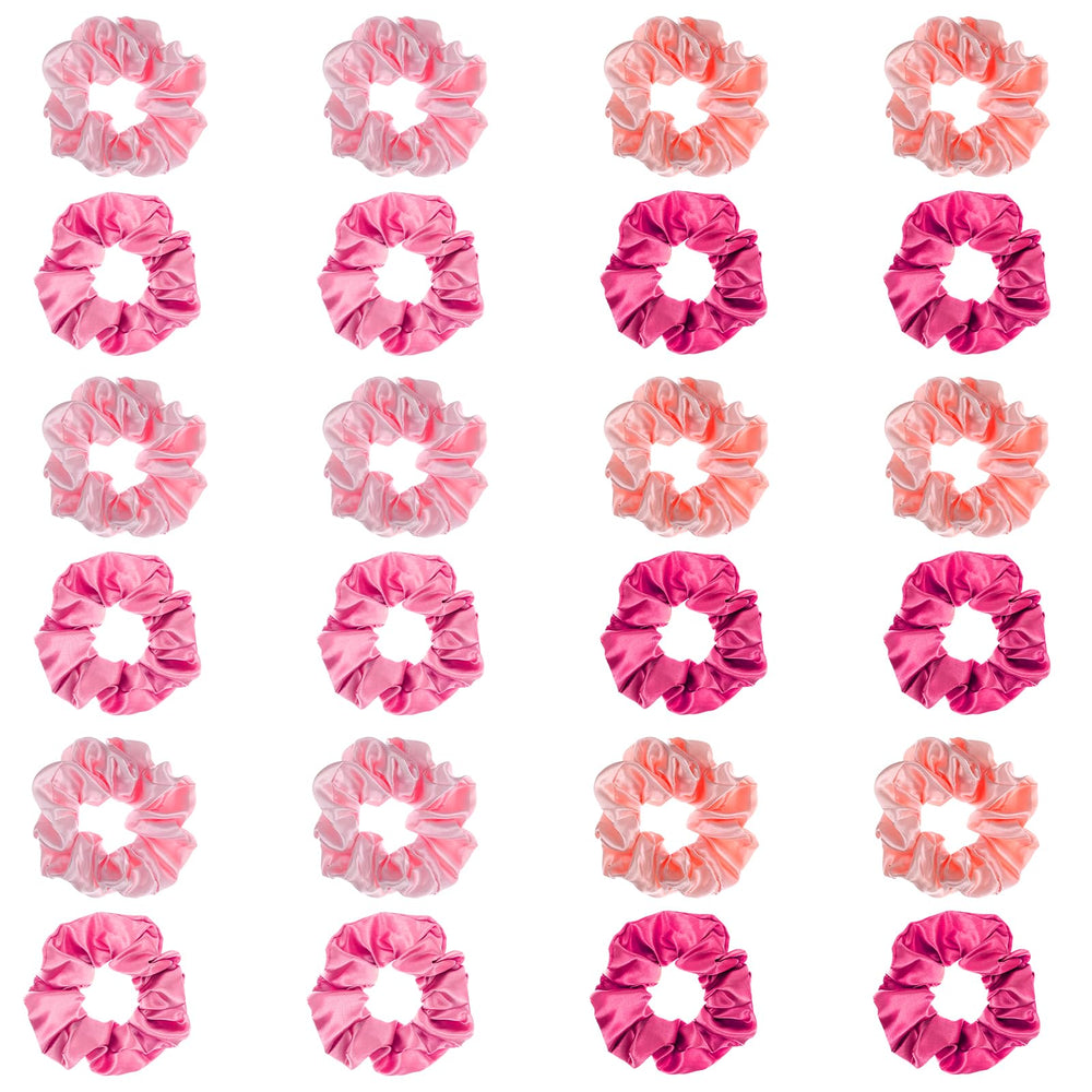 Classicseali front packaging showing 24 pink scrunchies and neat arrangement for gifting