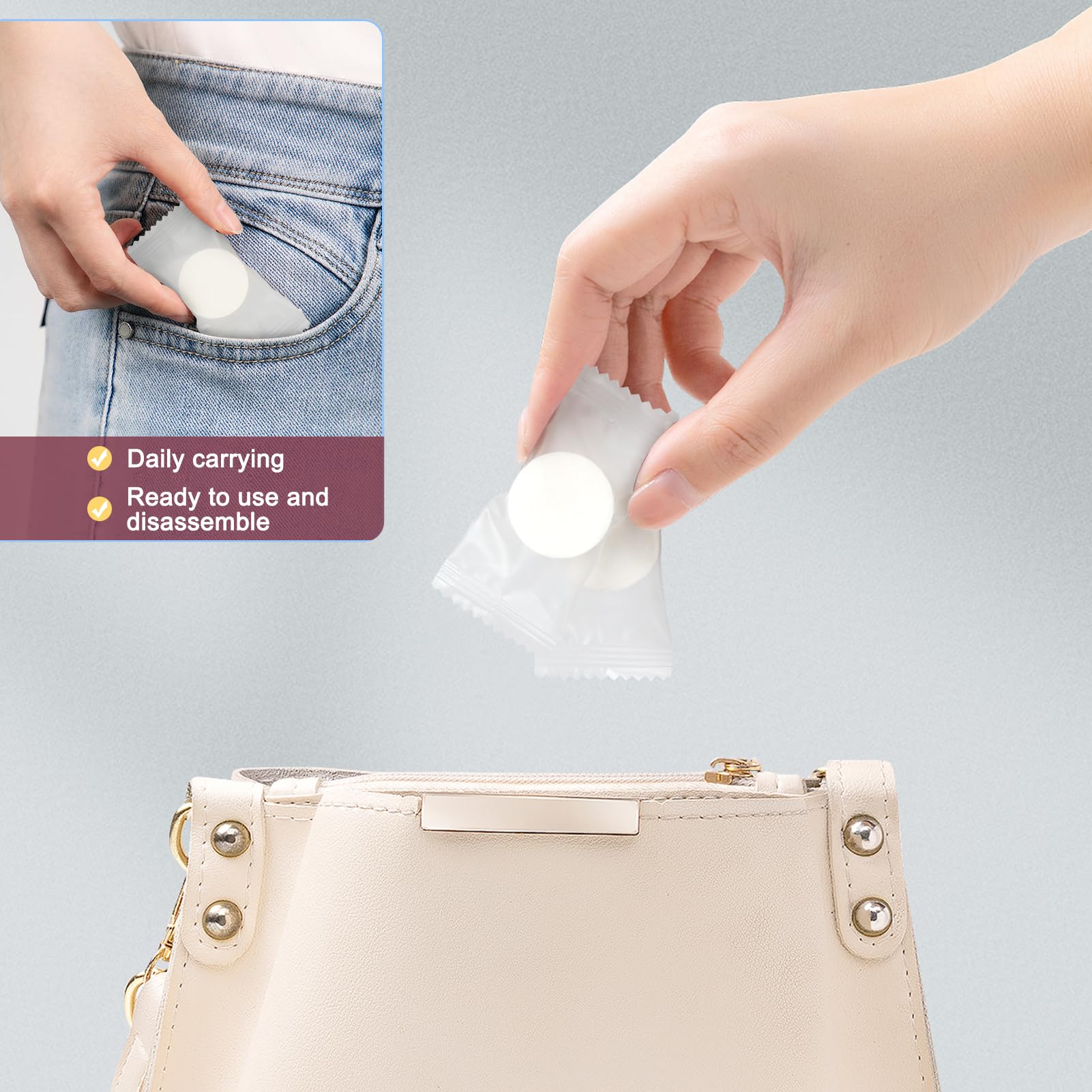 Classycoo towel in hand to show scale and quick expansion benefit