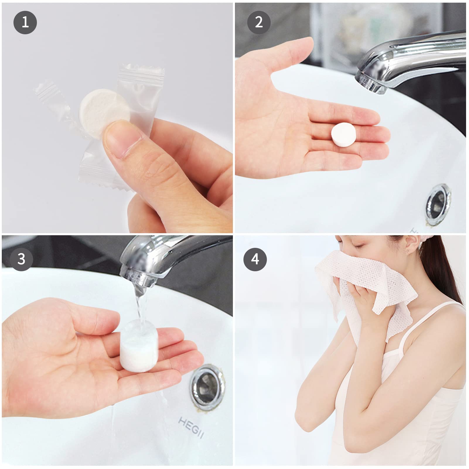 Classycoo towel used on face showing gentle, skin-friendly cleaning