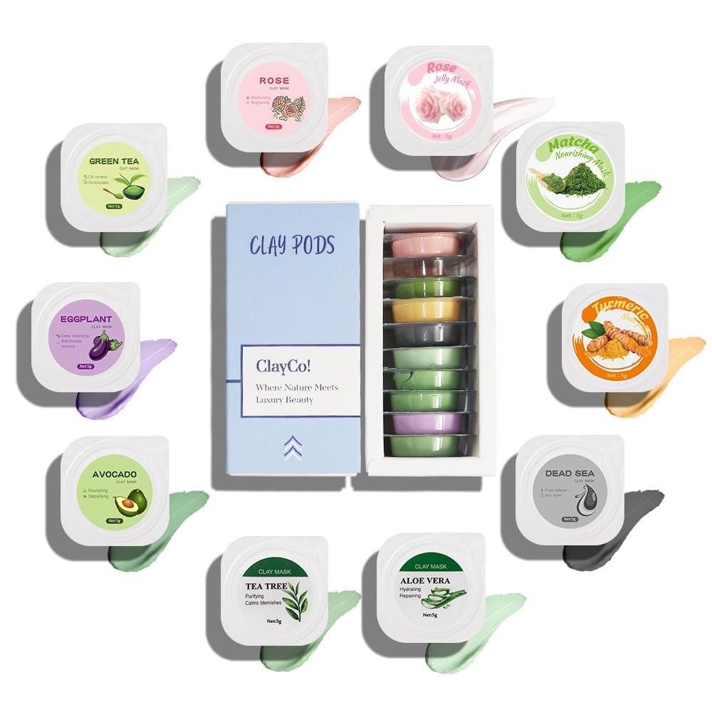 ClayCo! front packaging showing ten sealed pods and kit benefits