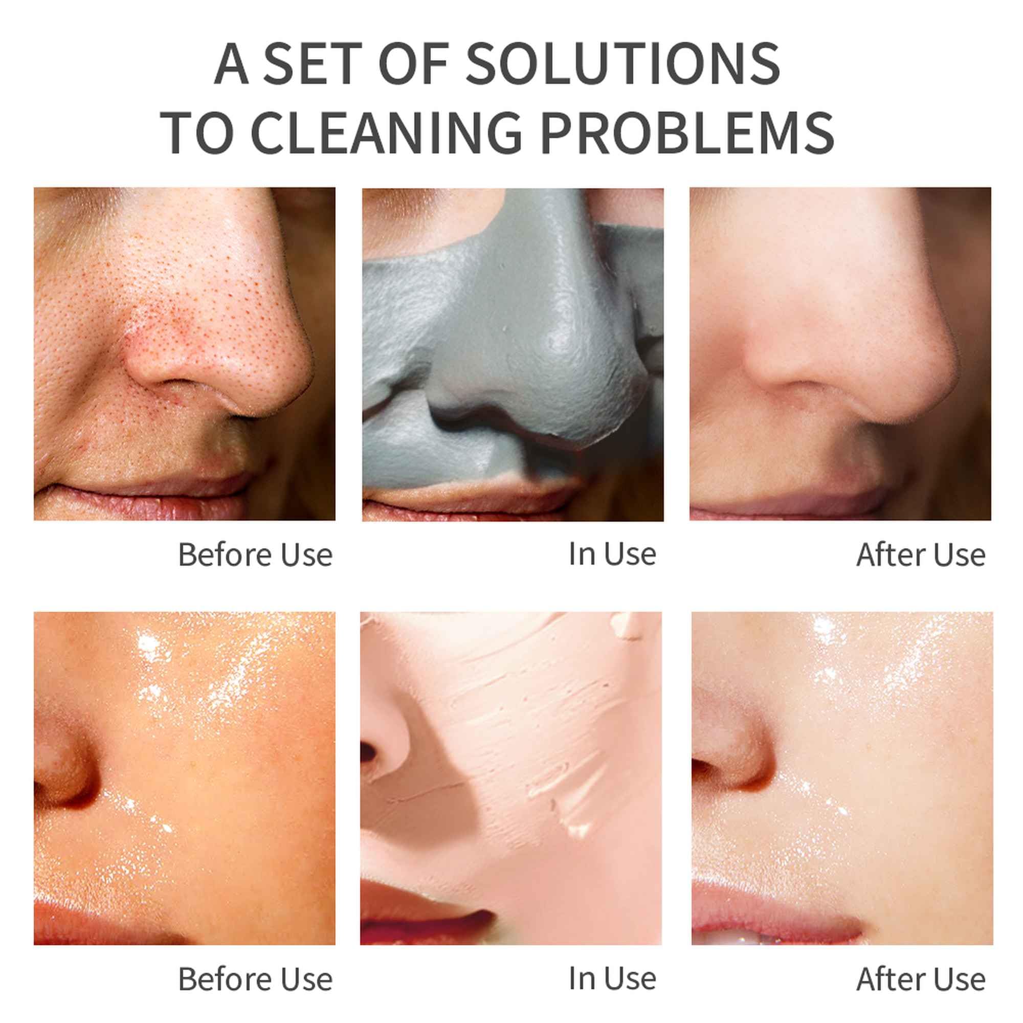 ClayCo! model wearing a clay mask demonstrating easy at-home use