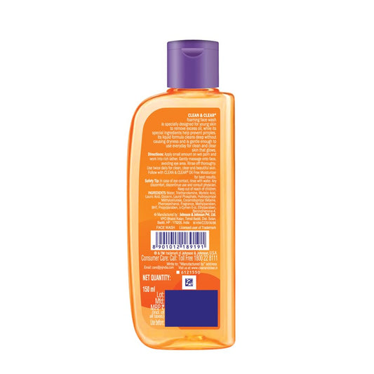 Clean & Clear dispensing airy foam from tube highlighting convenient pump-free use and fast lather