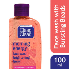 Clean & Clear gel texture with bursting beads visible for gentle exfoliation and brightening