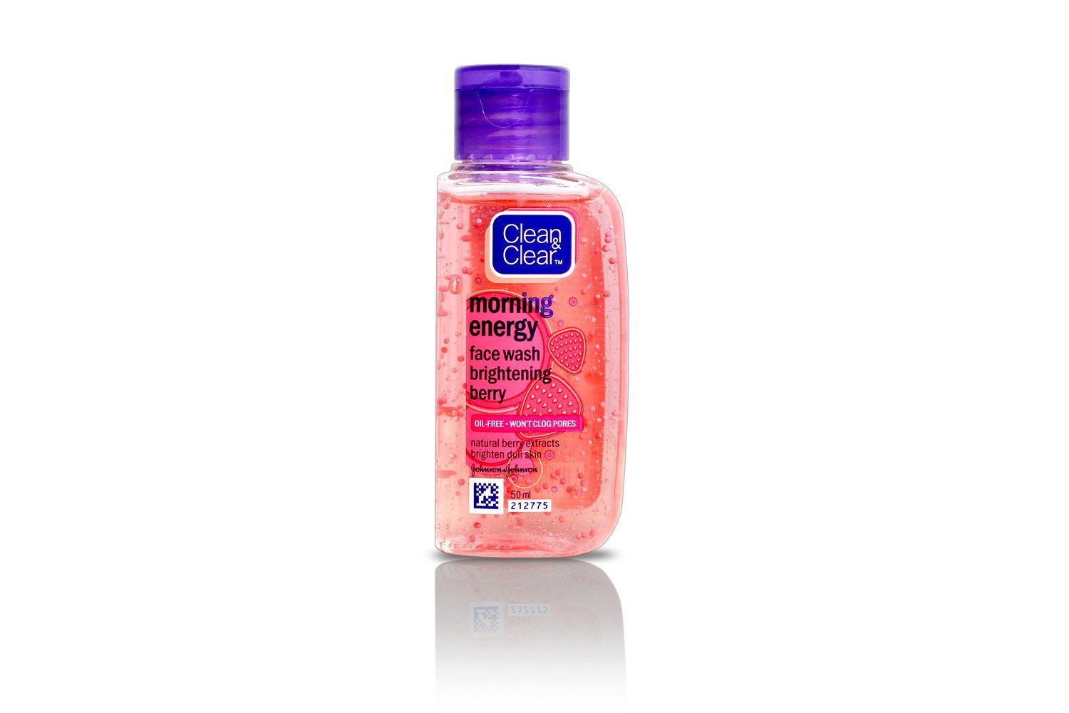 Clean & Clear bottle staged in bathroom setting to show travel-friendly size and routine convenience