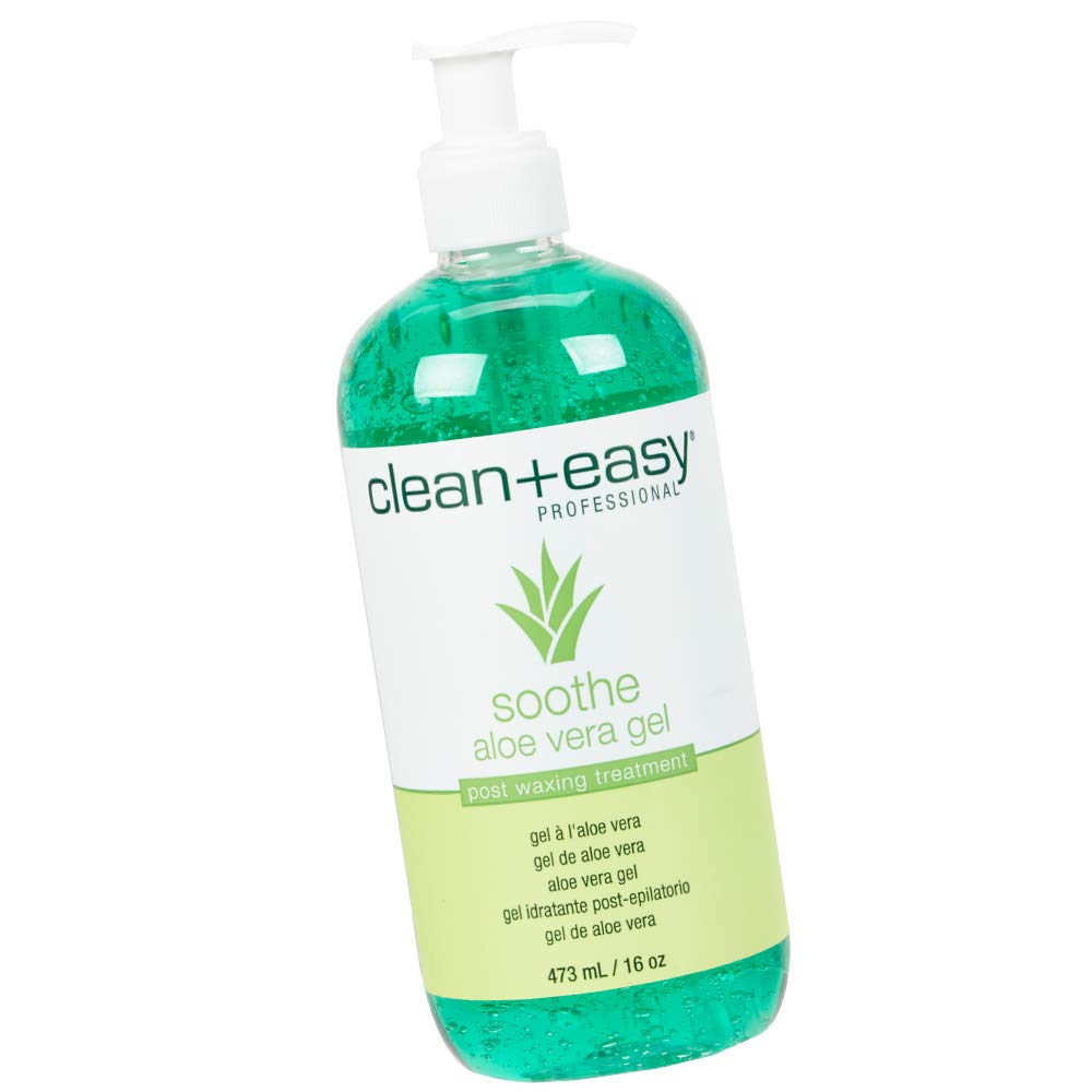 Clean + Easy front packaging of post waxing gel showing label and size, professional look