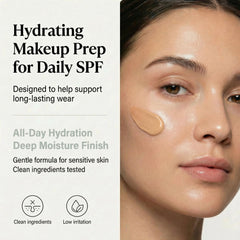 Clean + Kind application on skin before and after tone correction