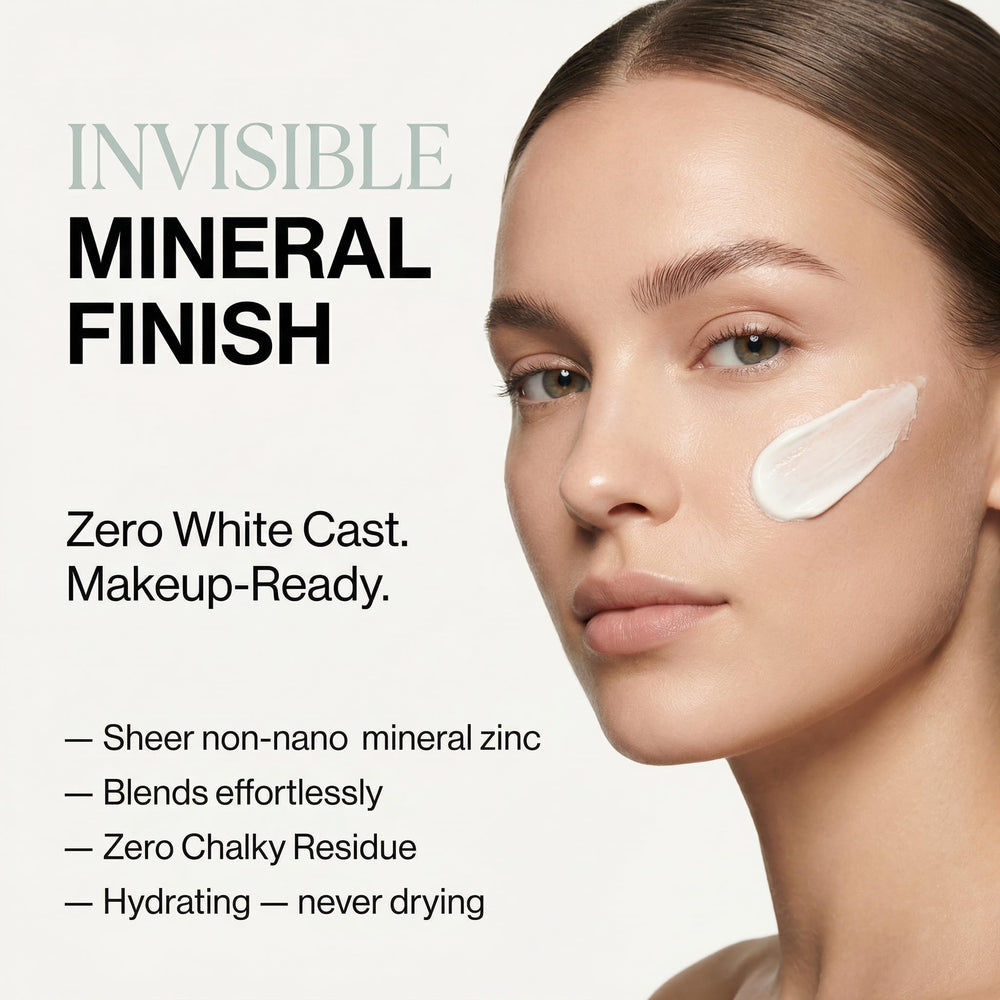 Clean + Kind bottle beside key ingredients highlighting niacinamide and vitamin C benefits