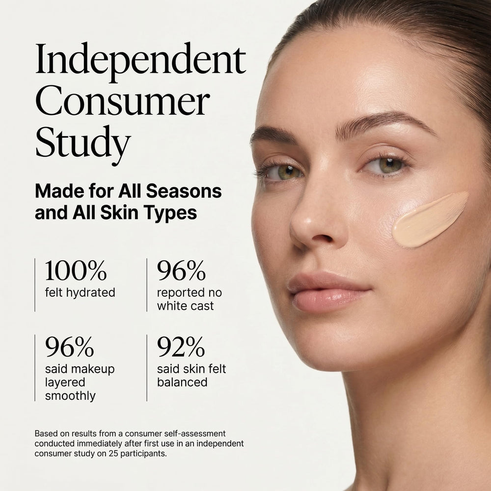 Clean + Kind iron oxide pigment blend illustrating even tone coverage