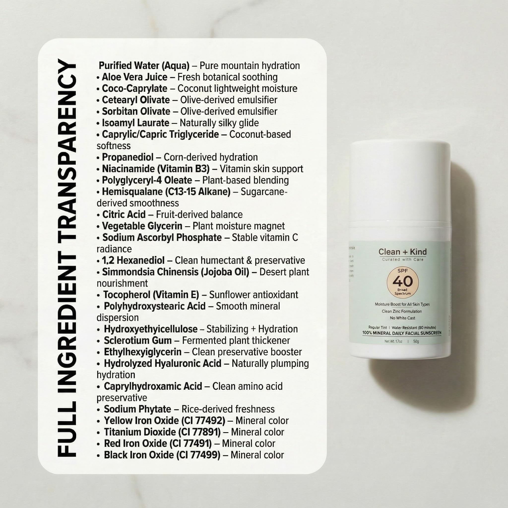 Clean + Kind lifestyle in beach bag ready for daily sun protection
