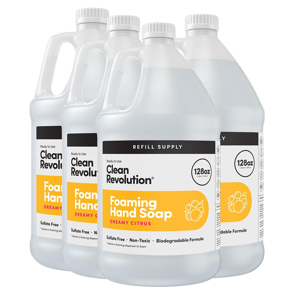 Clean Revolution front label showing dreamy citrus scent and bulk refill benefits