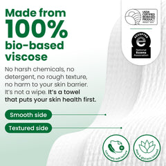 CLEAN SKIN CLUB towel patting face dry after cleansing, protecting skin barrier