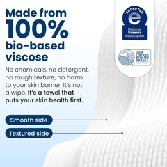 CLEAN SKIN CLUB product label with Eczema Association Accepted and biobased details