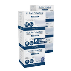 Clean Skin Club front pack showing 6-pack and branding, convenient supply benefit