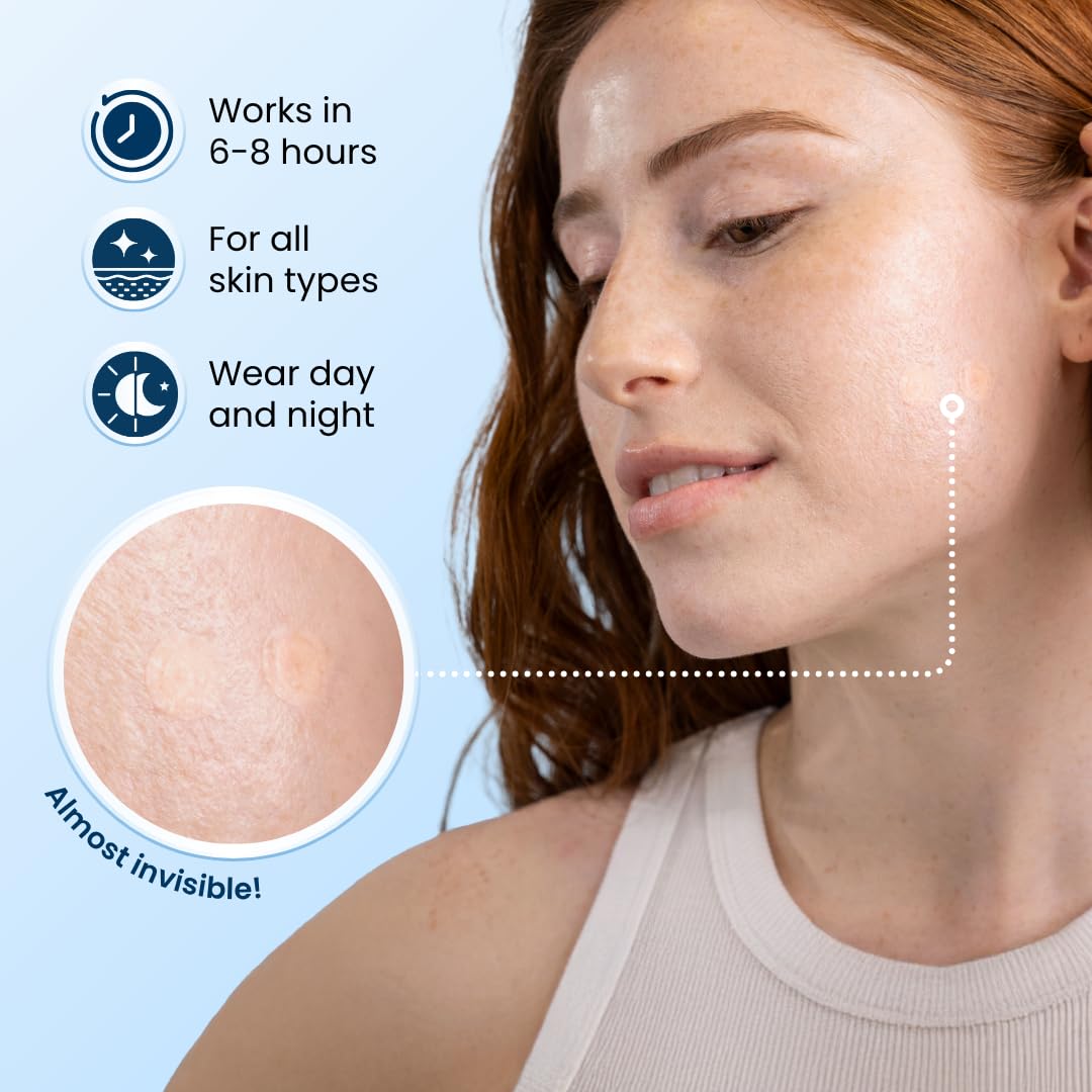 CLEAN SKIN CLUB close-up of one DermaDot patch highlighting thinness