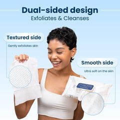 CLEAN SKIN CLUB smooth side detail for gentle finish and comfort