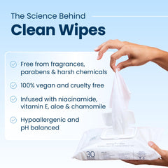 CLEAN SKIN CLUB close-up of textured side exfoliating for clearer skin