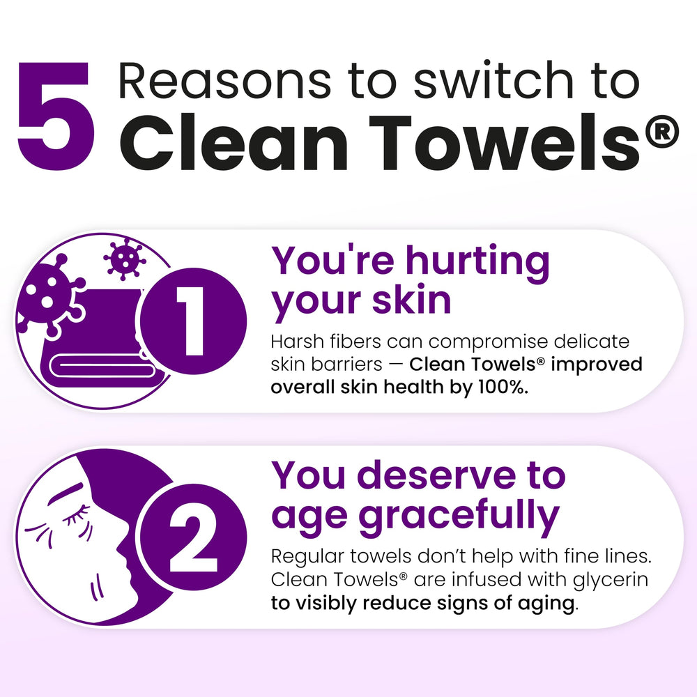 CLEAN SKIN CLUB towel in hand showing XL size and easy coverage
