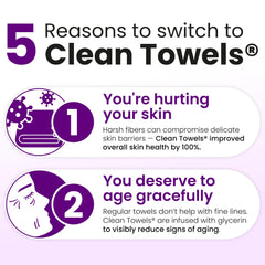 CLEAN SKIN CLUB towel in hand showing XL size and easy coverage