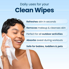 CLEAN SKIN CLUB wipe removing eye makeup quickly and easily