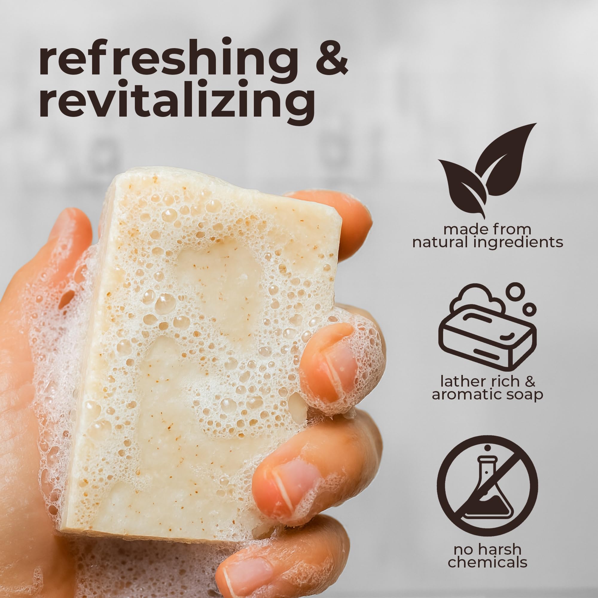 Cleanbar close-up of ground coffee exfoliant revealing texture benefits