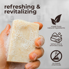 Cleanbar close-up of ground coffee exfoliant revealing texture benefits