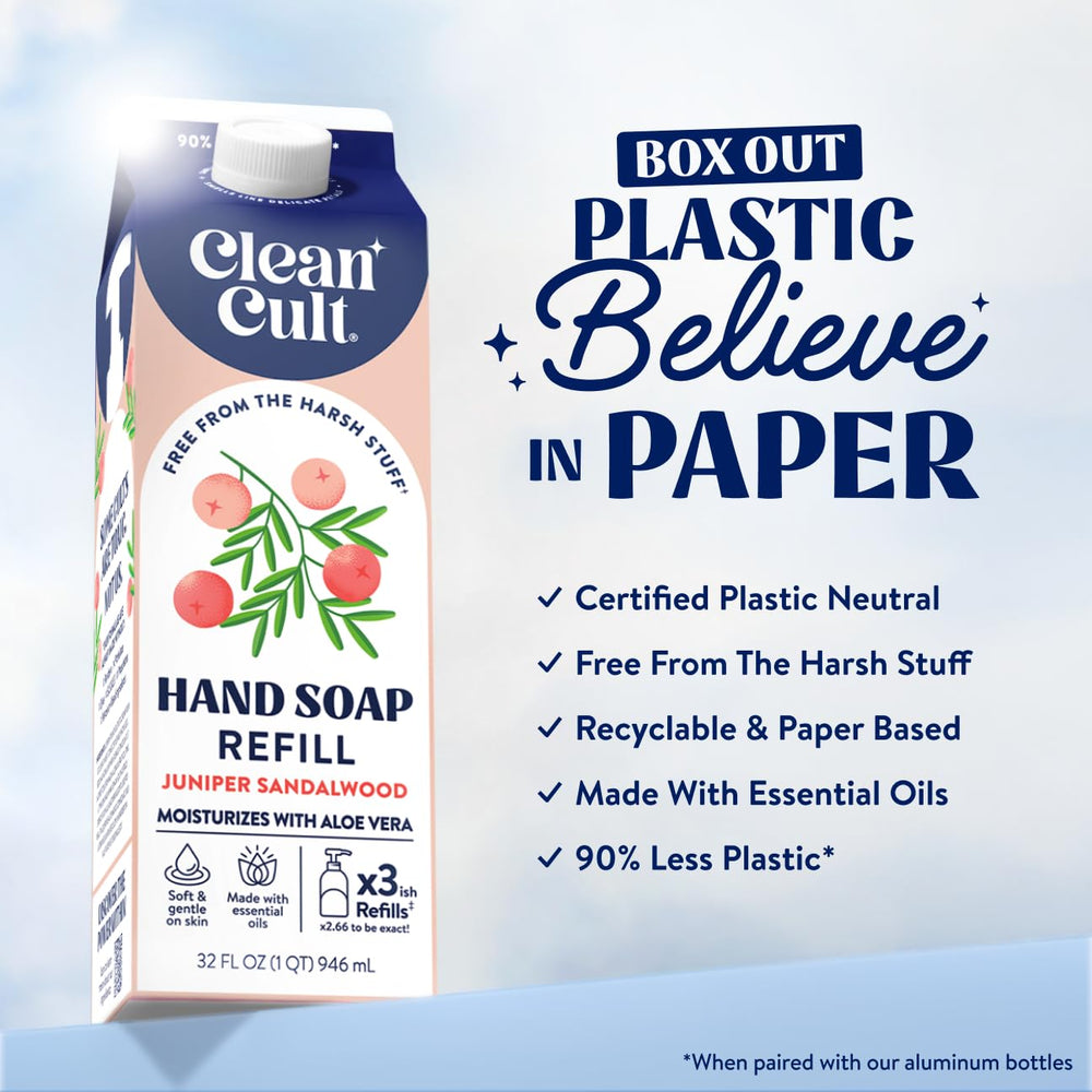 Cleancult paper pouch texture close-up highlighting recyclable material benefits
