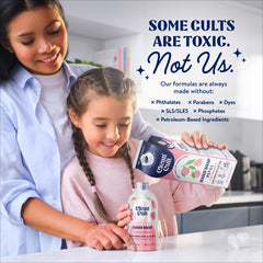 Cleancult ingredient label with aloe vera and essential oils listed