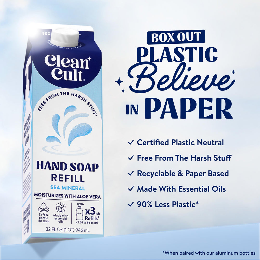 Cleancult label close-up, clear ingredient panel for transparency