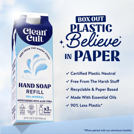 Cleancult label close-up, clear ingredient panel for transparency