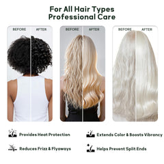 CLEANFULL being applied to hair ends to nourish and reduce frizz