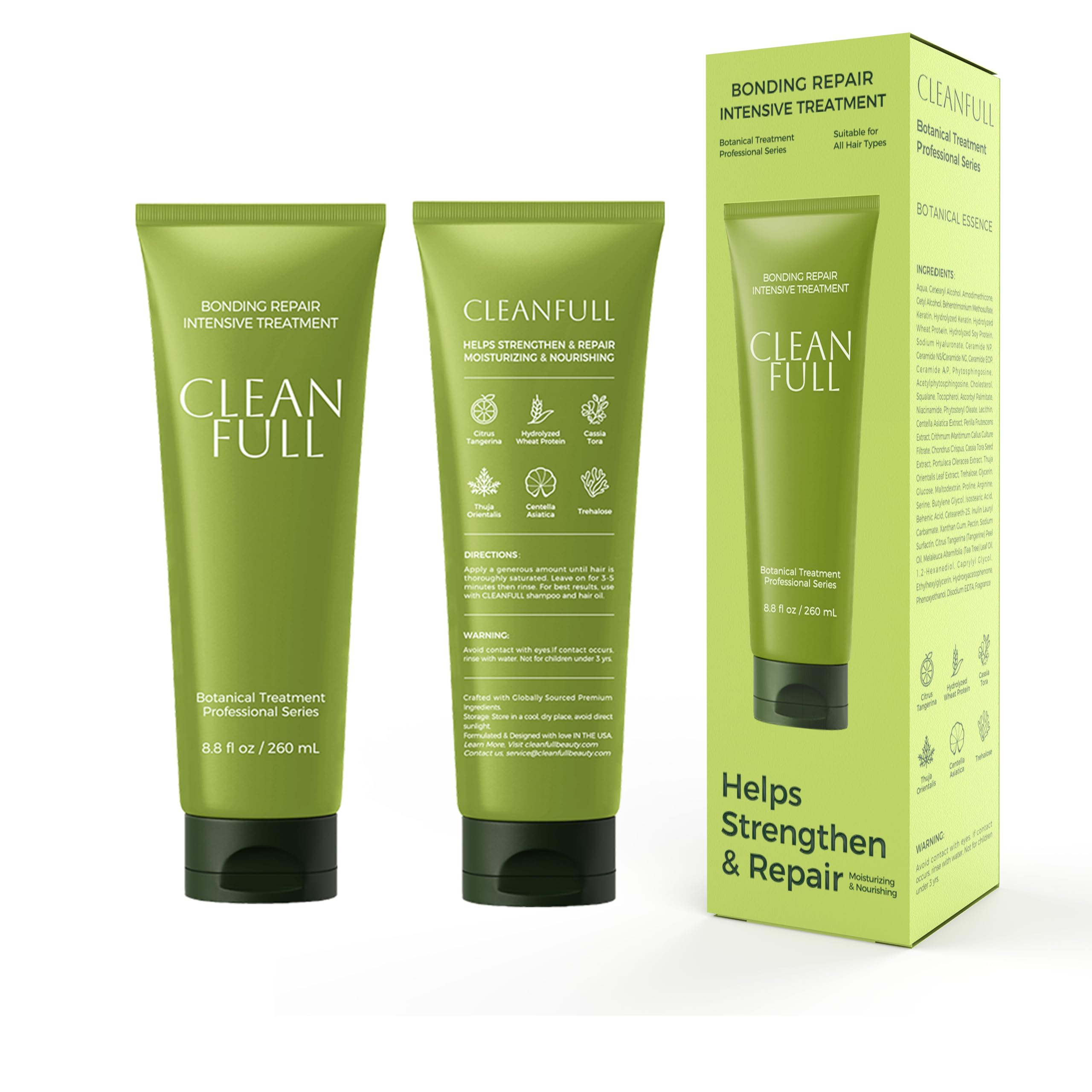 CLEANFULL label close-up showing clean claims and ingredient highlights