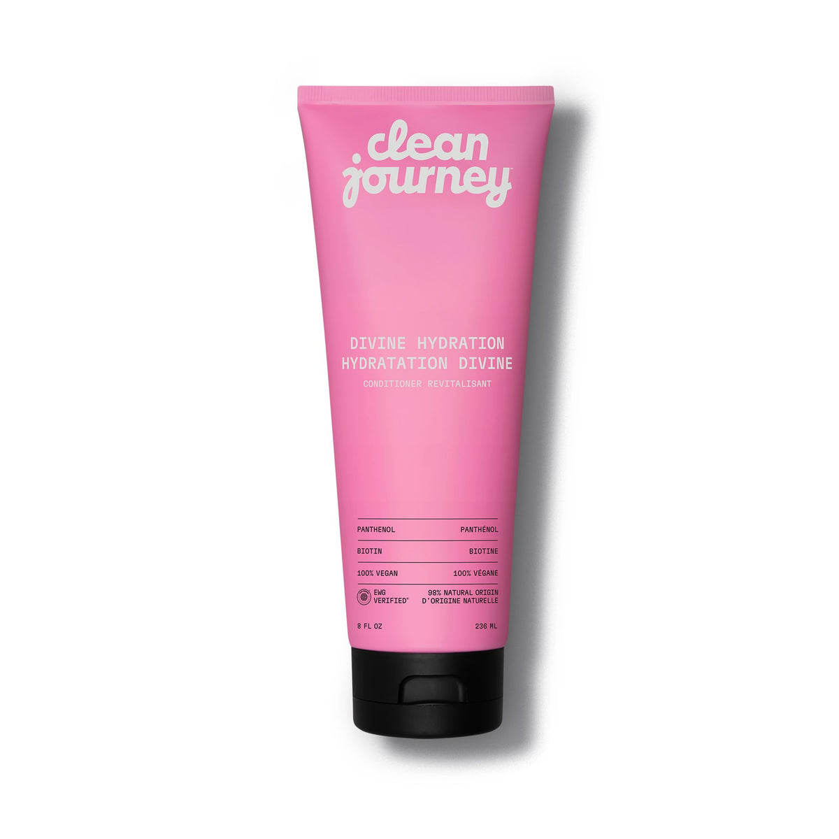 cleanjourney bottle front showing label and tropical scent benefit