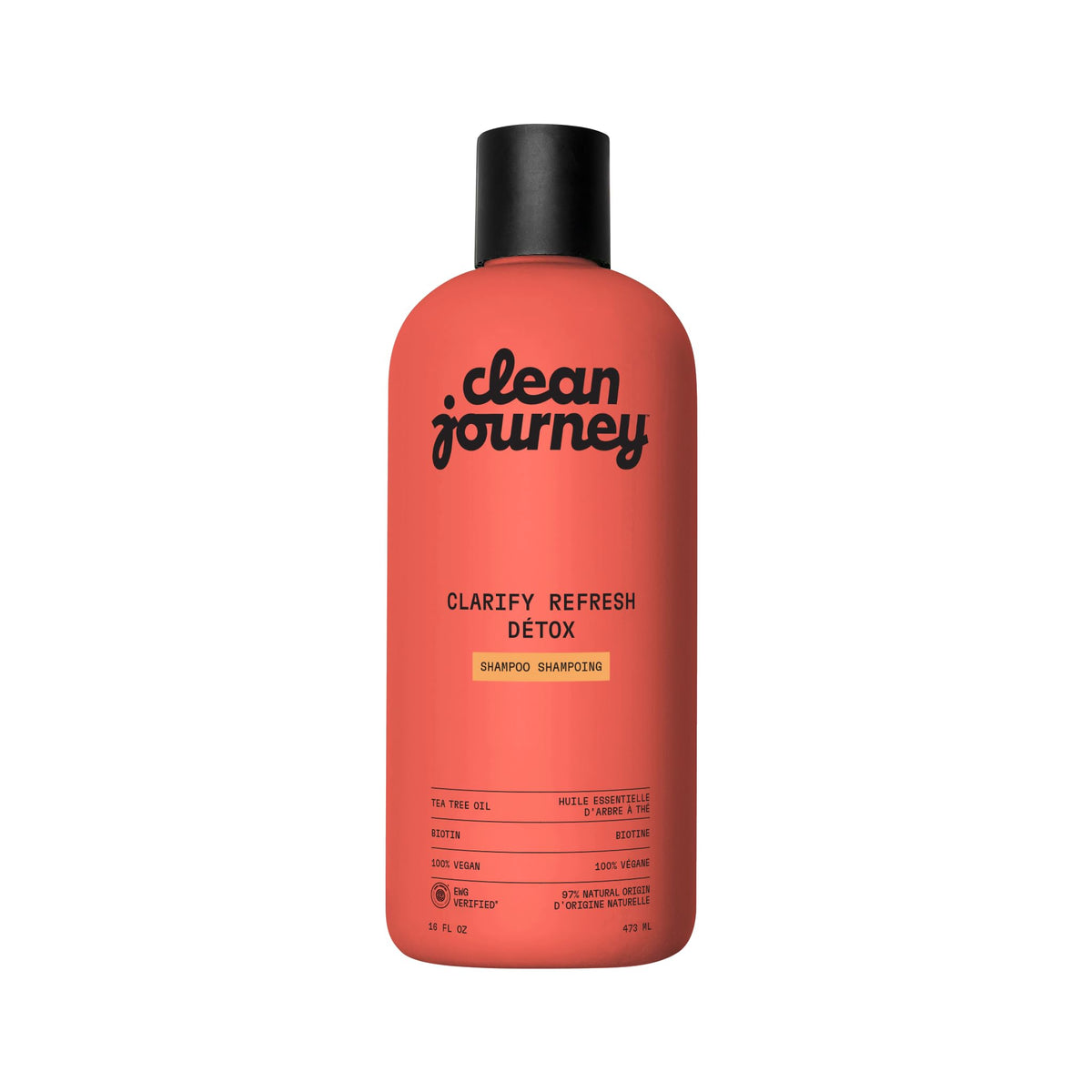 cleanjourney bottle front view showcasing packaging and clean formula benefits