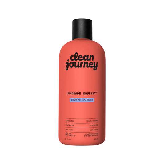 cleanjourney front bottle Lemonade Squeezy showing packaging and bright citrus appeal