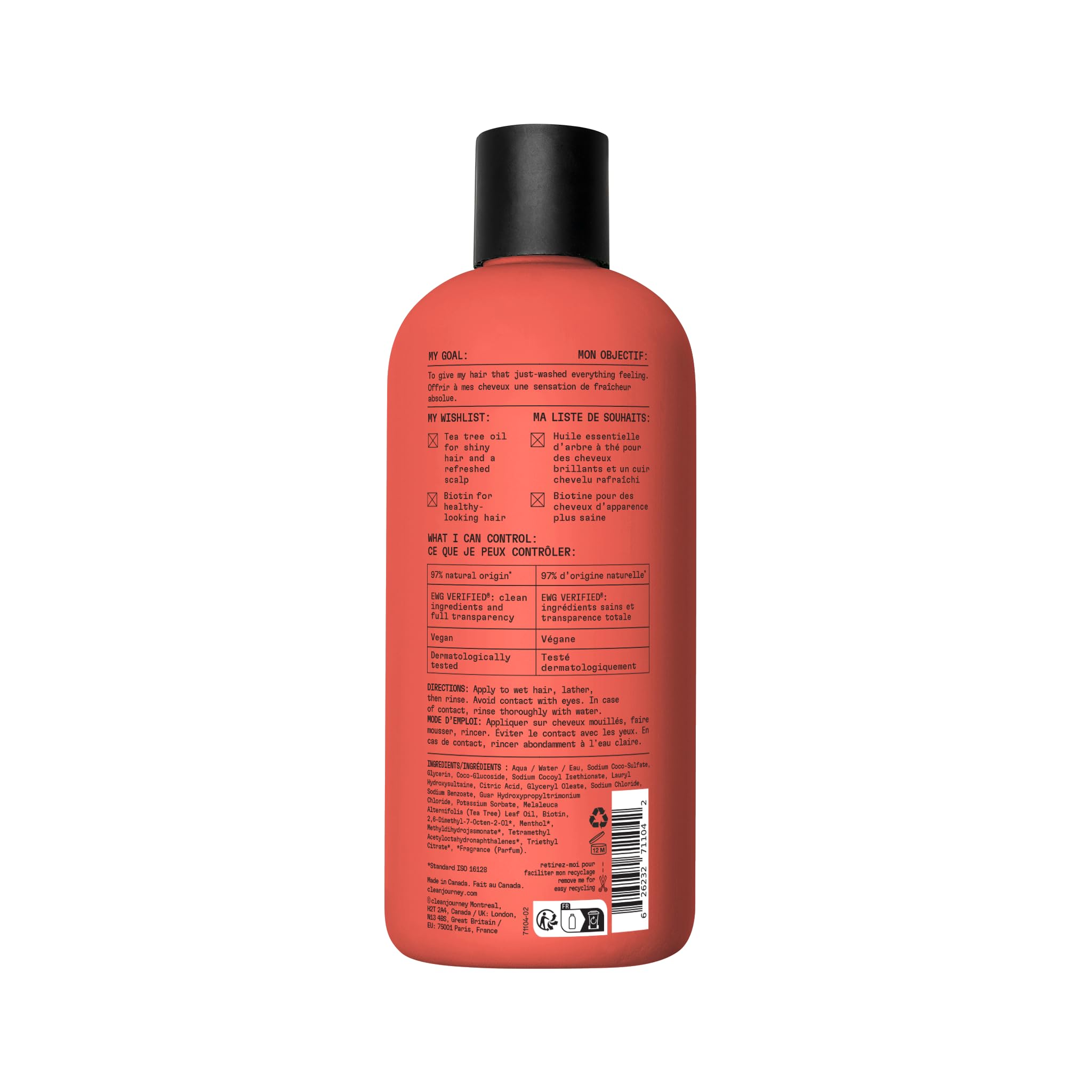 cleanjourney lifestyle shower scene conveying energizing citrus scent and freshness