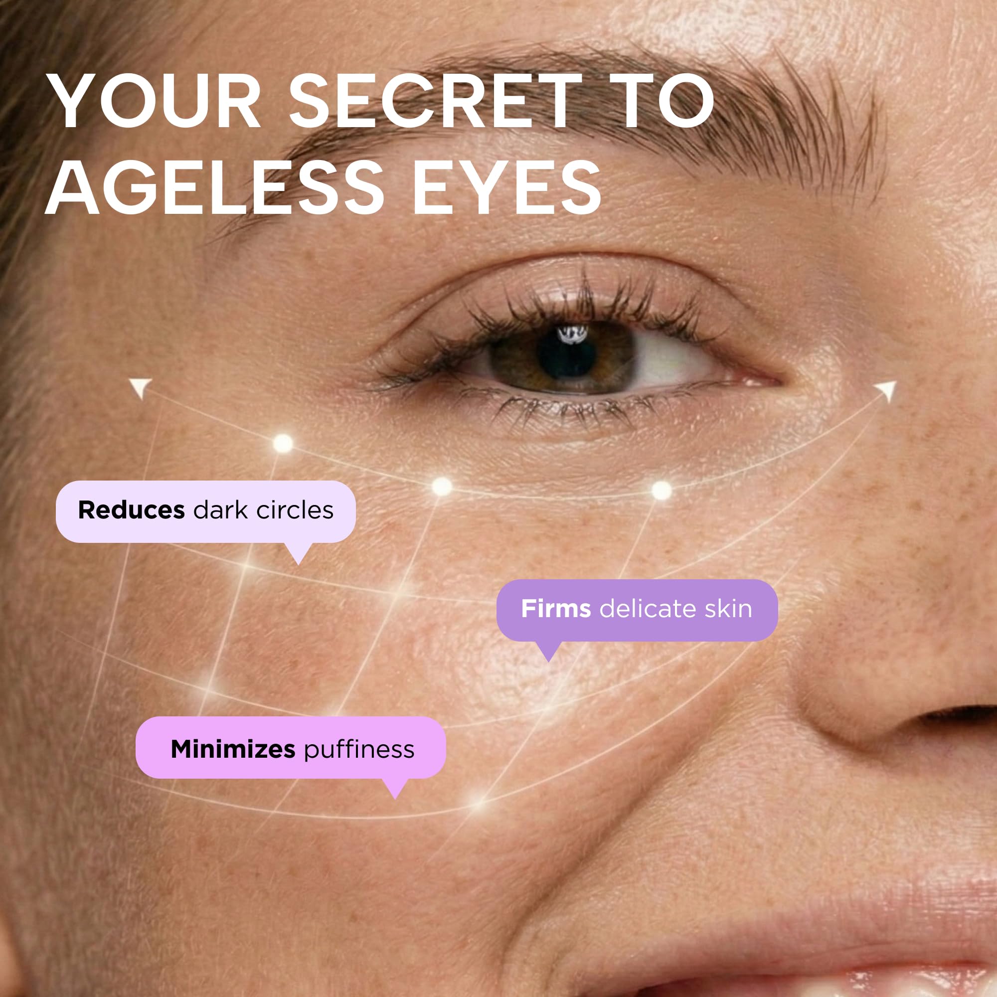 Clear Beauty applied with fingertip tapping to reduce puffiness
