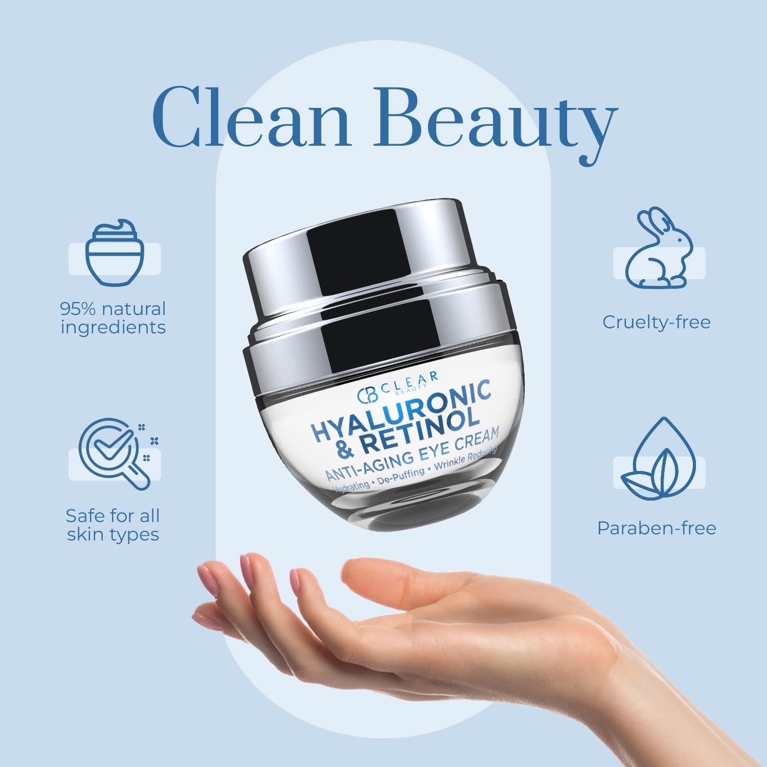 Clear Beauty placed on bathroom vanity showing daily routine convenience