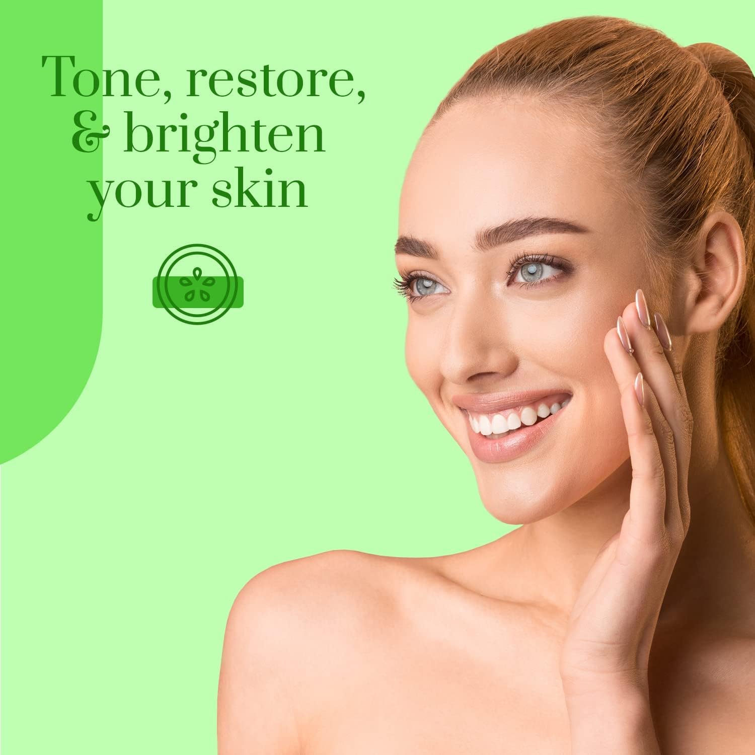 Clear Beauty sliced cucumber and aloe vera highlighting natural soothing ingredients