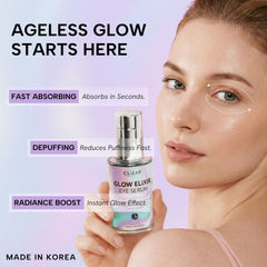 Clear Beauty clear gel texture drop showing hydrating, plumping effect
