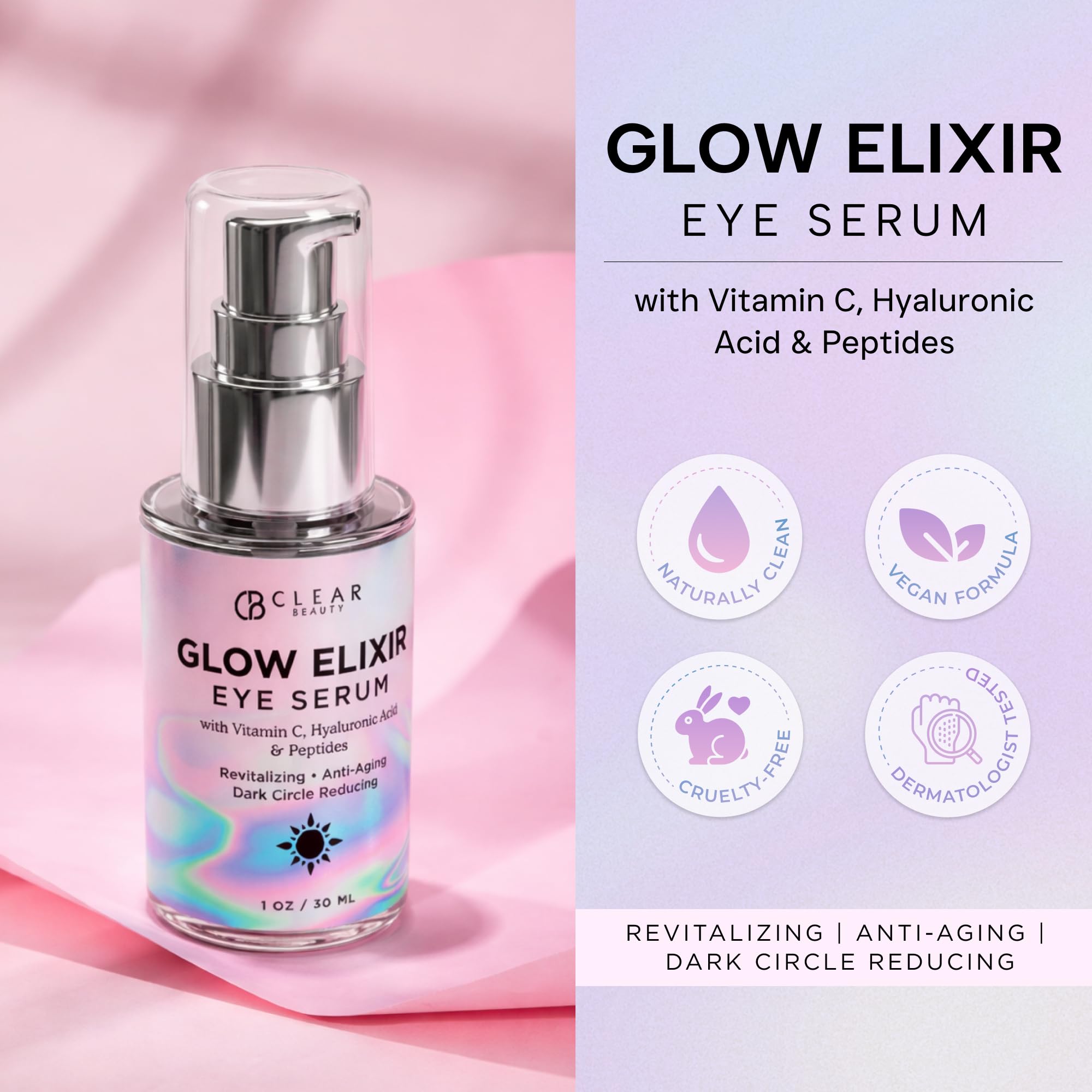 Clear Beauty pump close-up highlighting precise, mess-free application