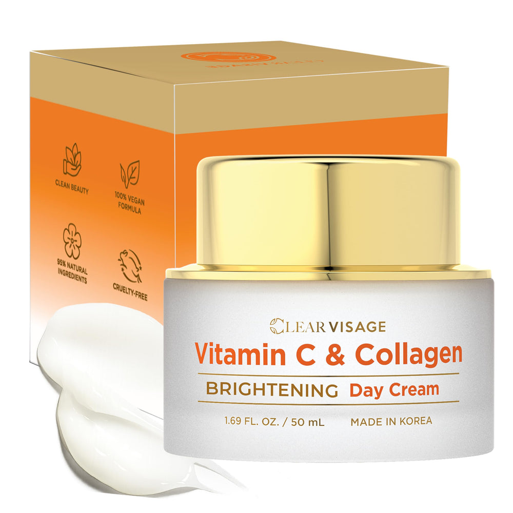 Clear Visage front packaging showing jar and branding, communicates premium clean beauty