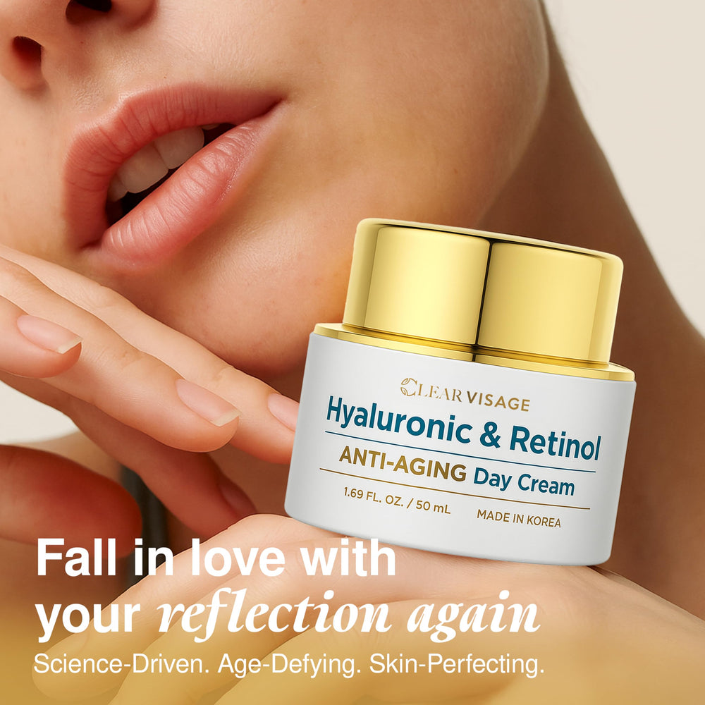 Clear Visage cream texture close-up showing smooth hydrating consistency