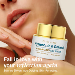 Clear Visage cream texture close-up showing smooth hydrating consistency