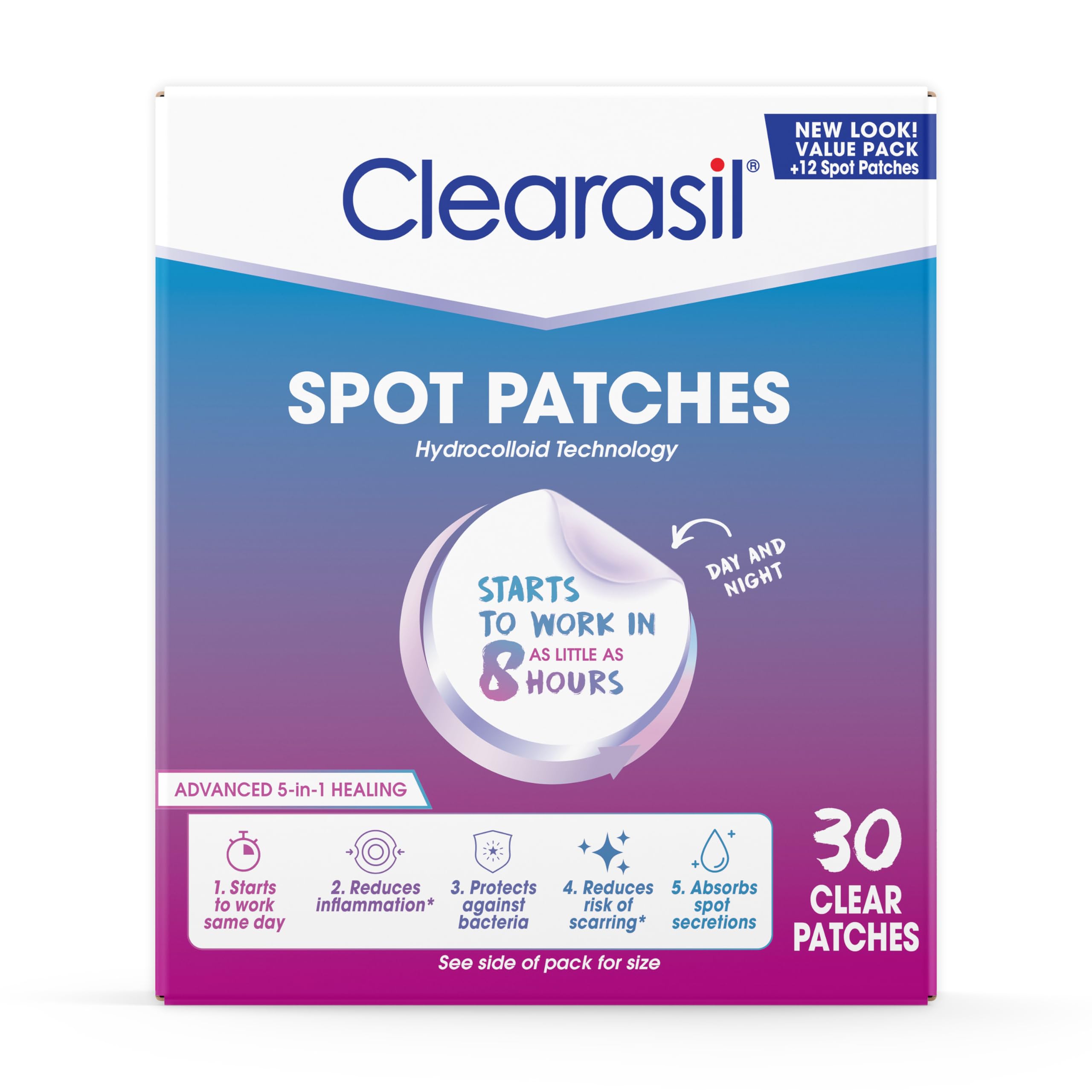 Clearasil front packaging showing product and count, helps identify purchase