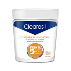 Clearasil front tub with label showing product name and benefits