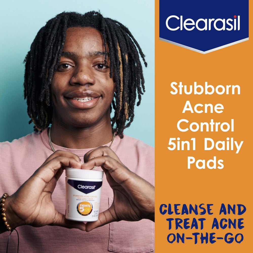 Clearasil open packaging with stack of pads for convenient use